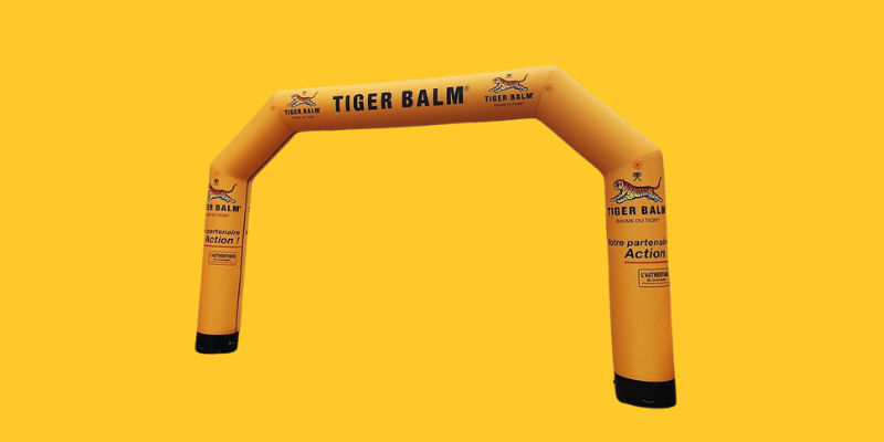 orange inflatable arch