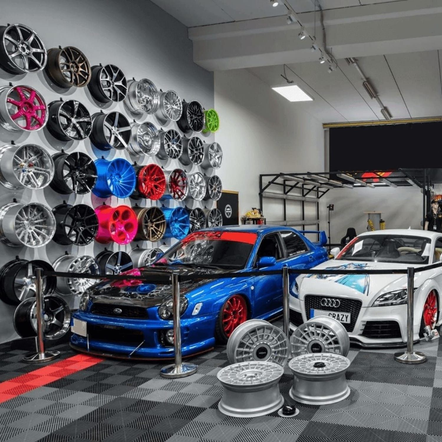 Swisstrax at a wheel detailing studio