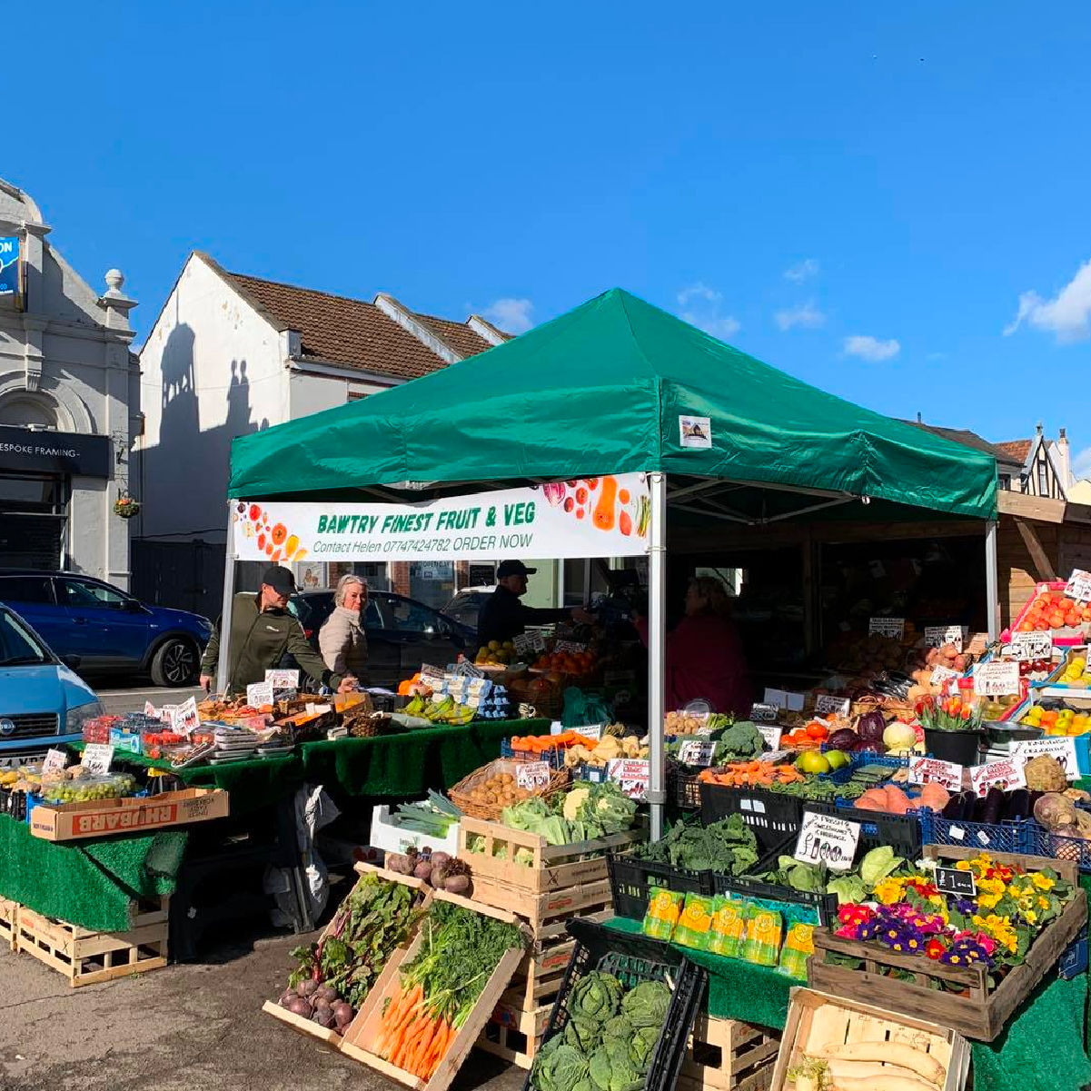 market stall gazebo set up