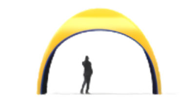 6m x 6m inflatable dome height visualiser