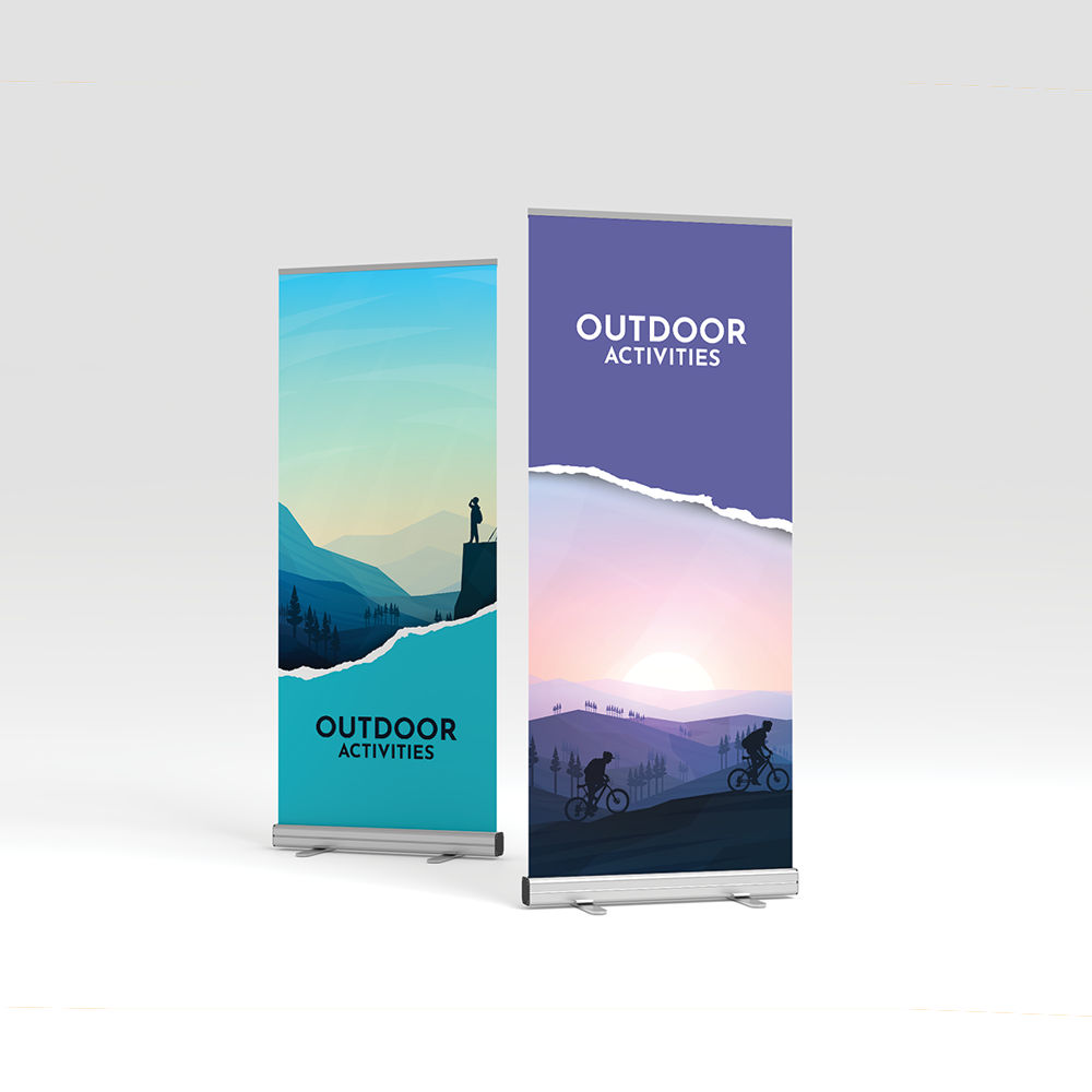 Indoor roller banners
