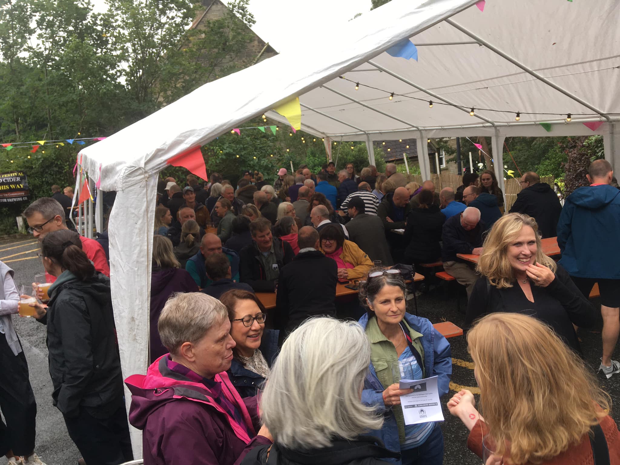 a large marquee at a beer festival