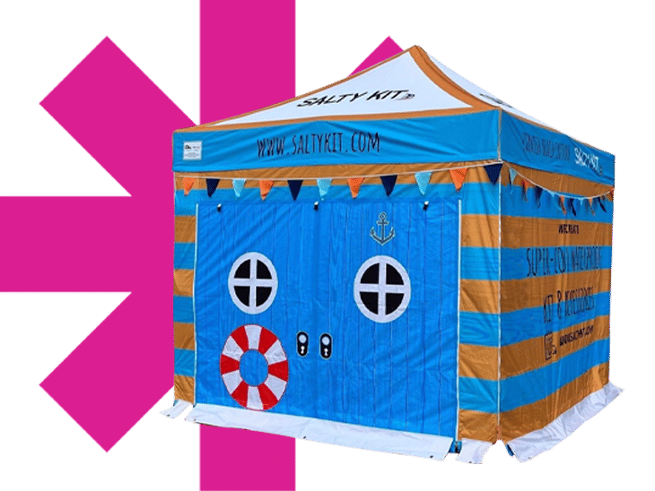 branded Salty Kit gazebo