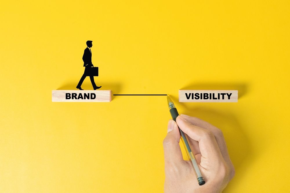 Visual highlighting the connection between brand and visibility