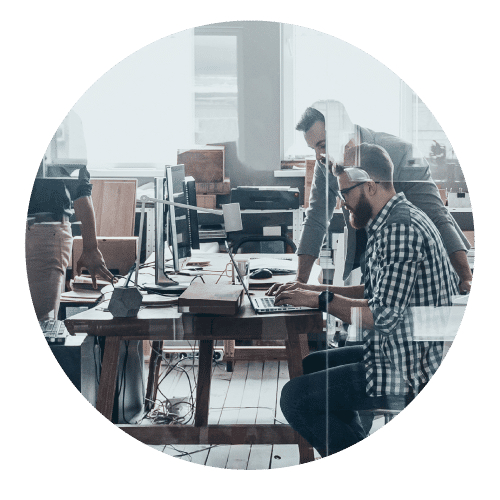 staff in a modern office