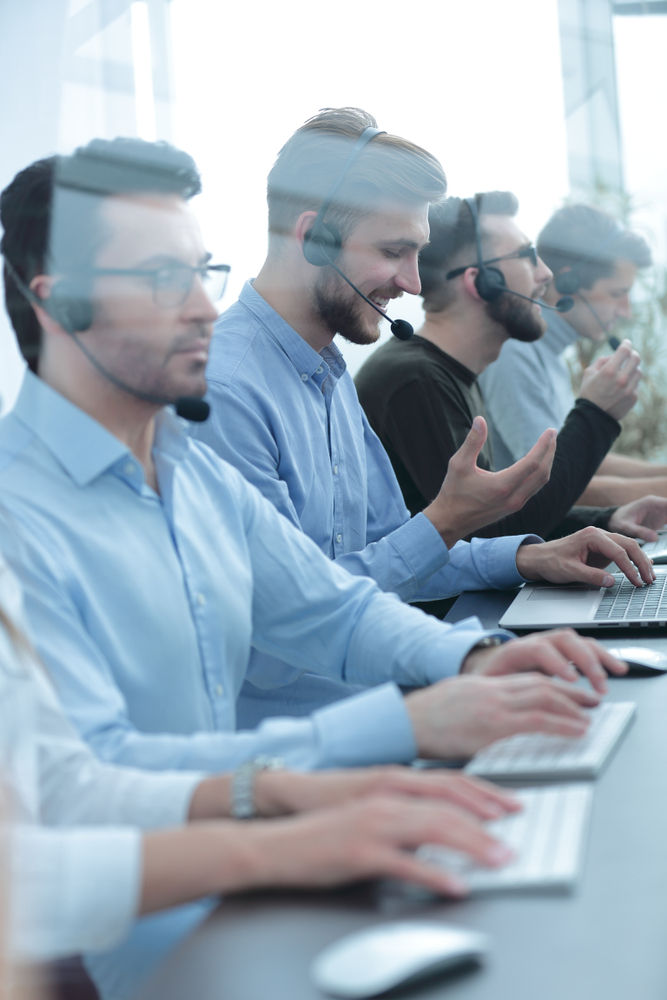 call centre staff at work