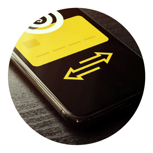 visual of a payment on a smart phone