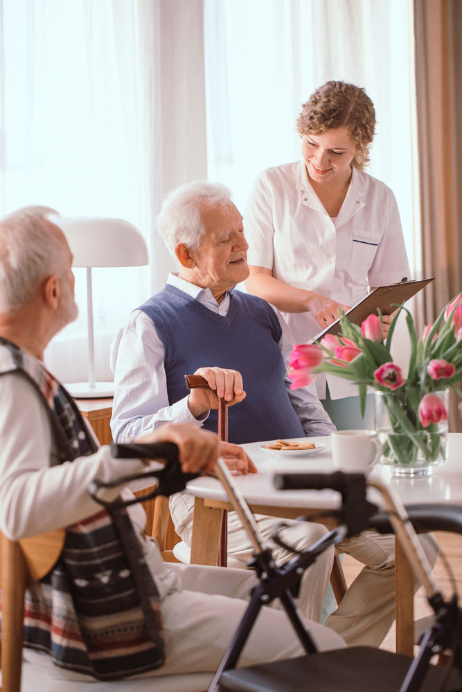 elderly people in care home