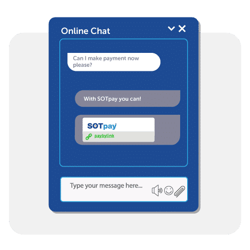 live chat payment example
