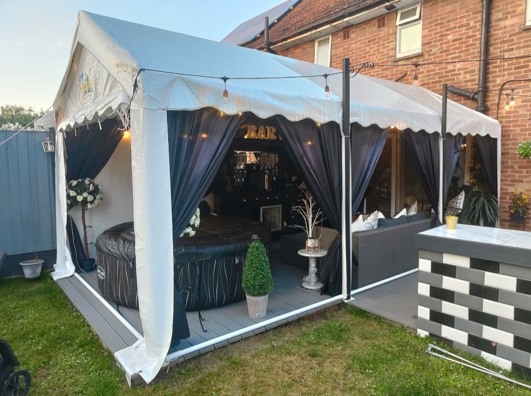 full marquee garden set up