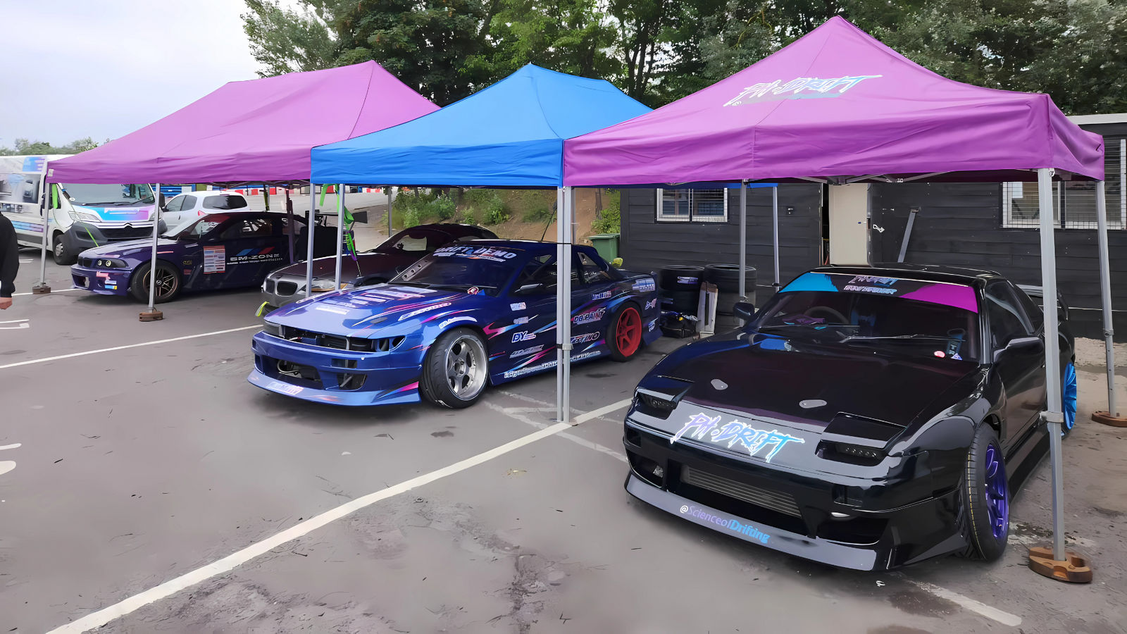 Cars Under Branded Gazebo