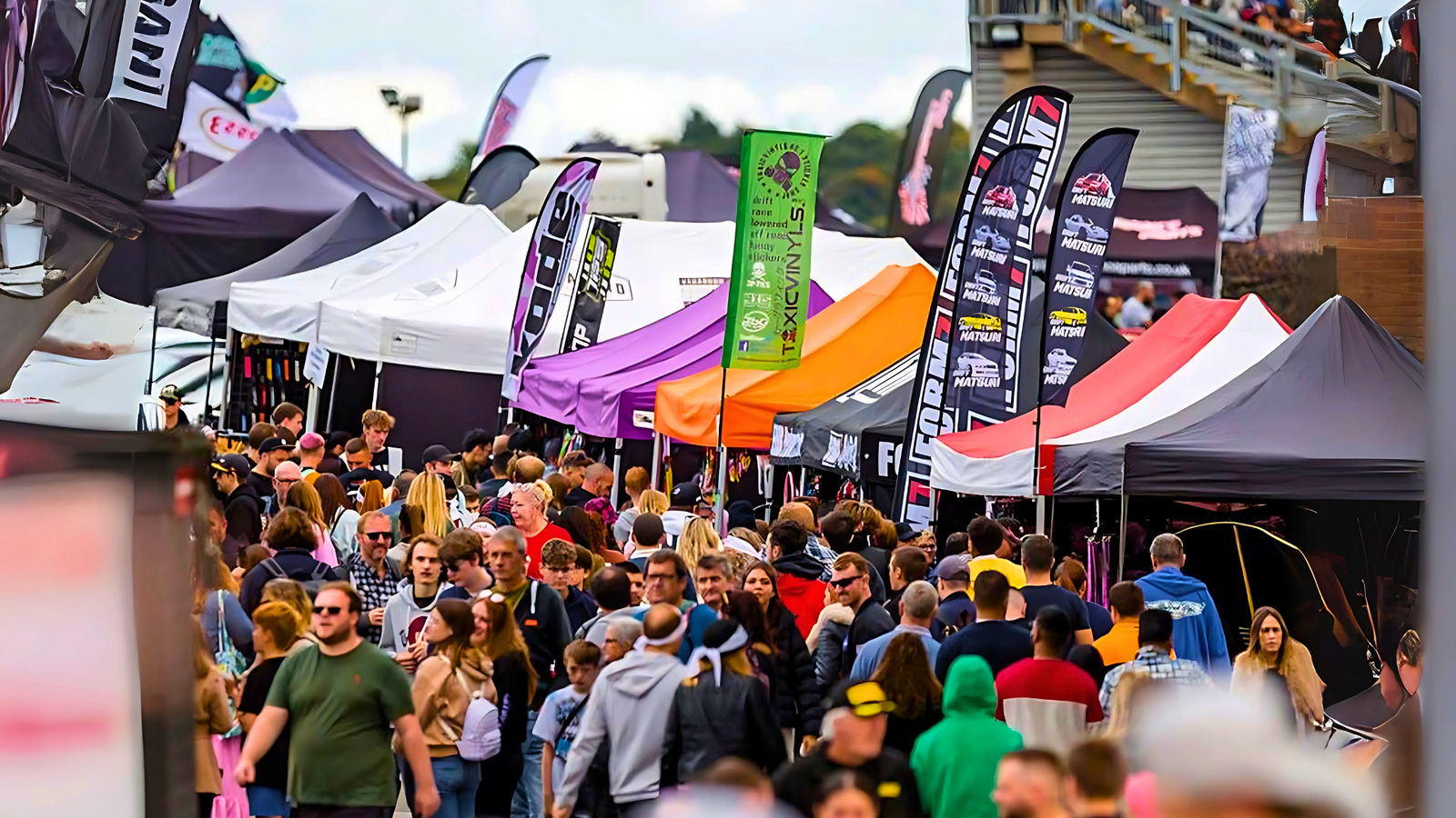 Branded gazebos with branded flags