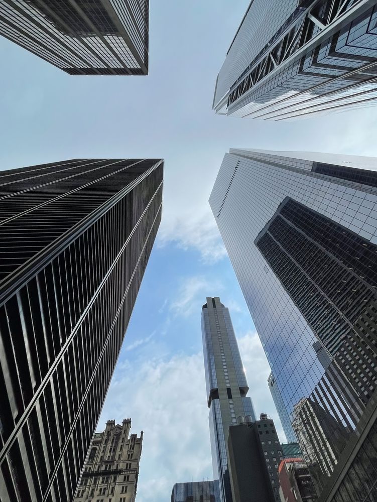 cityscape with skyscrapers
