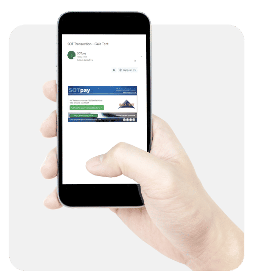 Payment request by email example