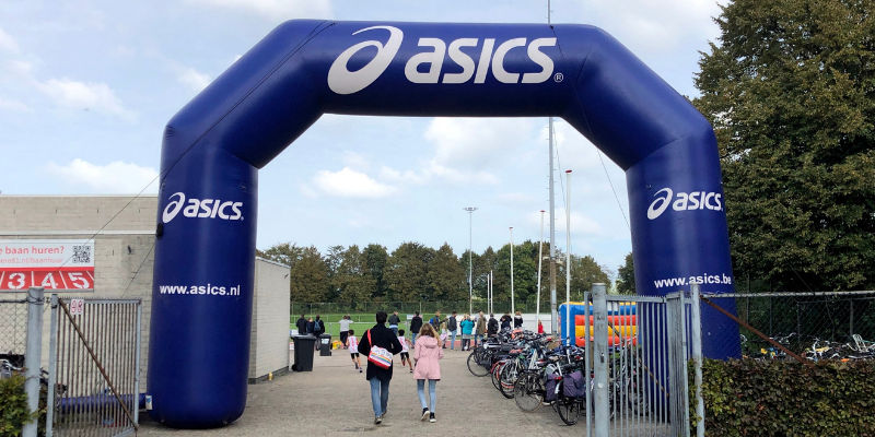 large asics inflatable arch