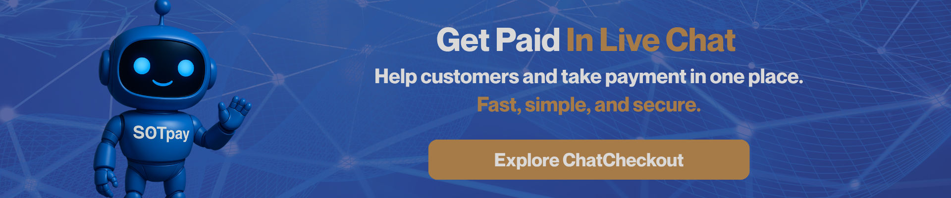 Take secure live chat payments 
