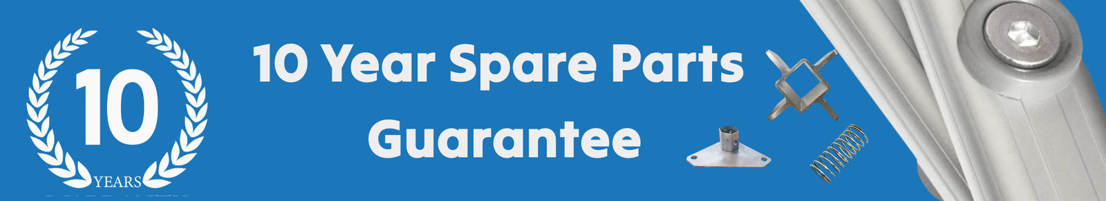10 year spare parts guarantee banner
