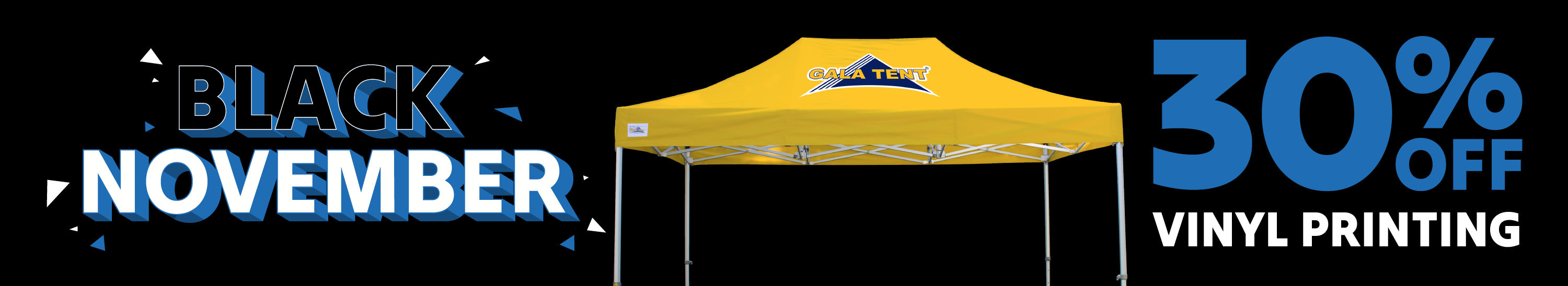 Gala Tent Black Friday offer for printed gazebos