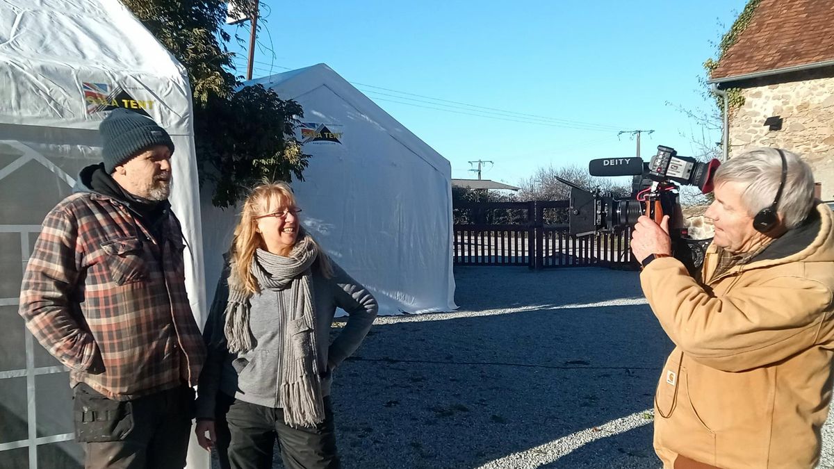 Gala Tent gazebo on a TV production set