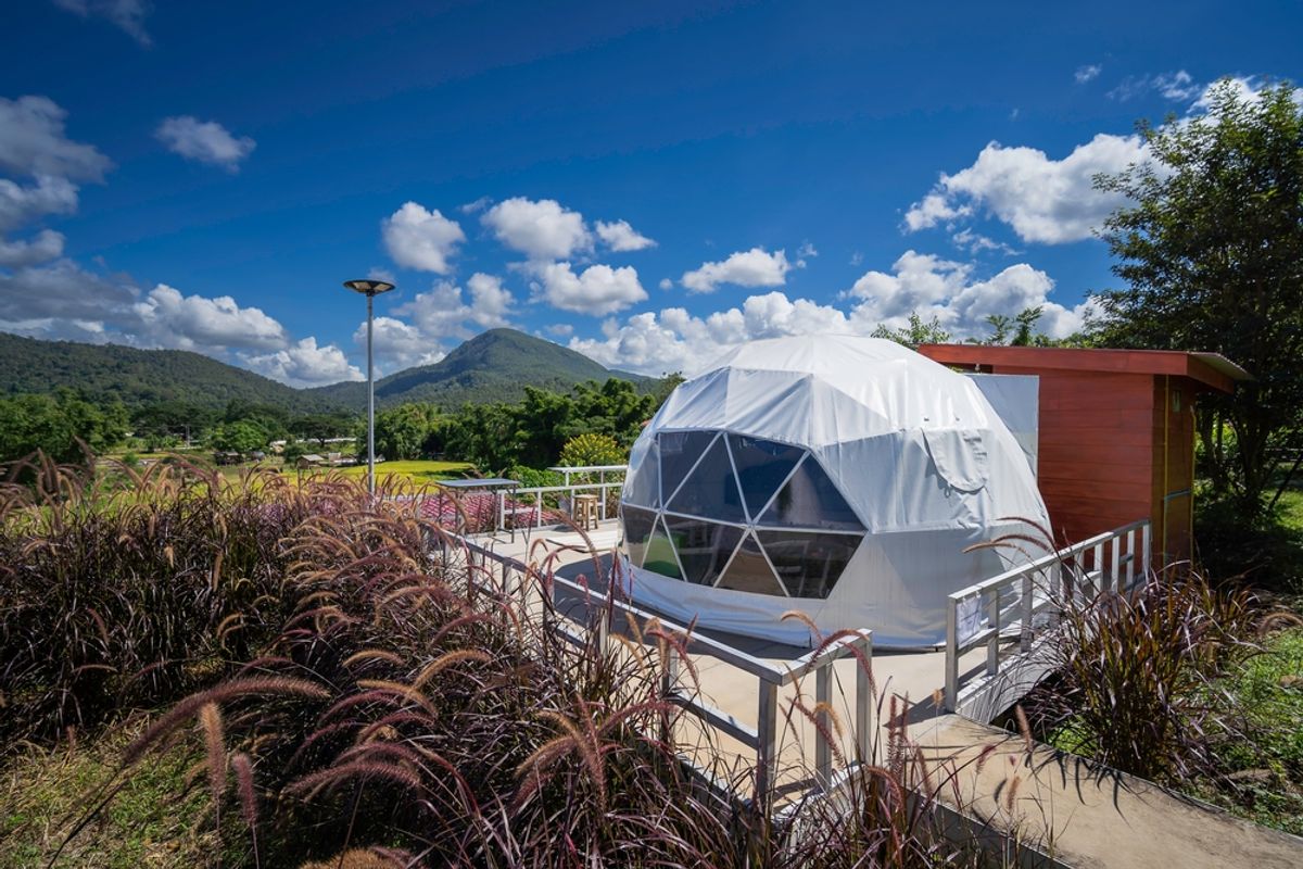 Glamping dome