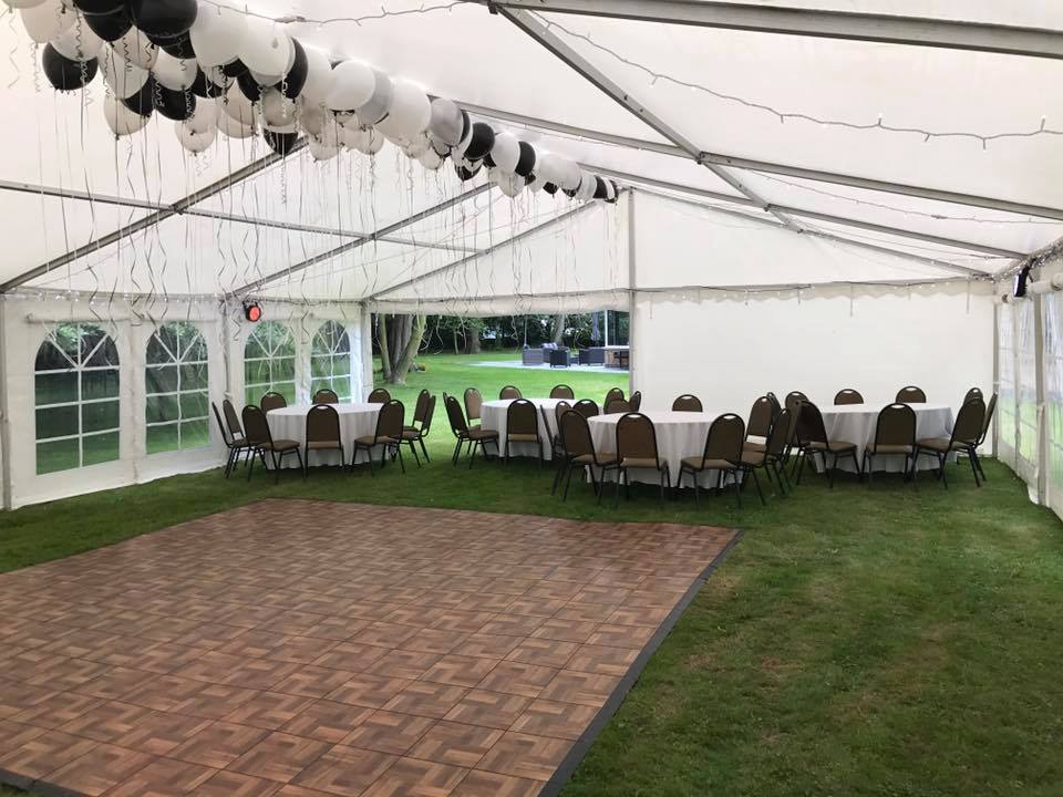 huge marquee set up for an event