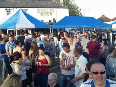 Crowds at charity fundraiser