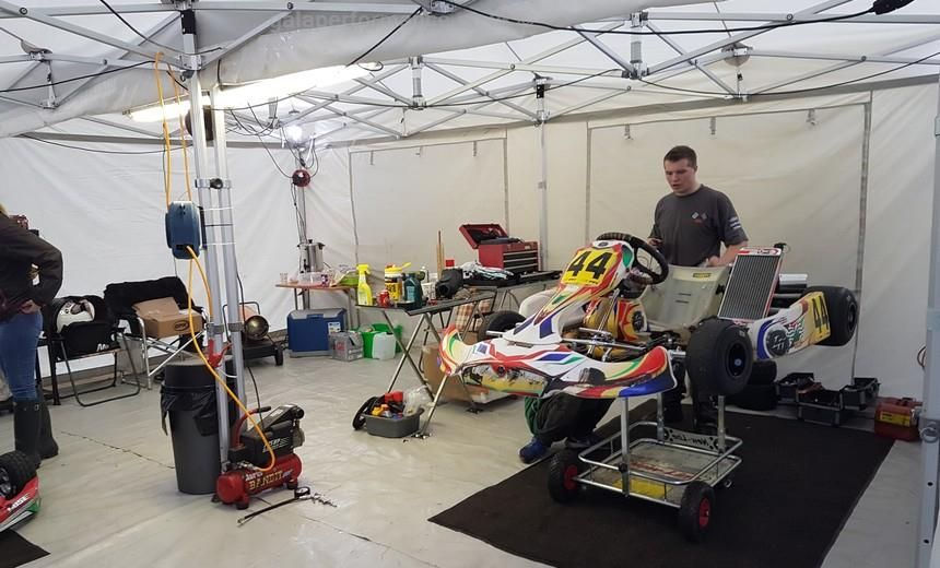 Karting paddock space