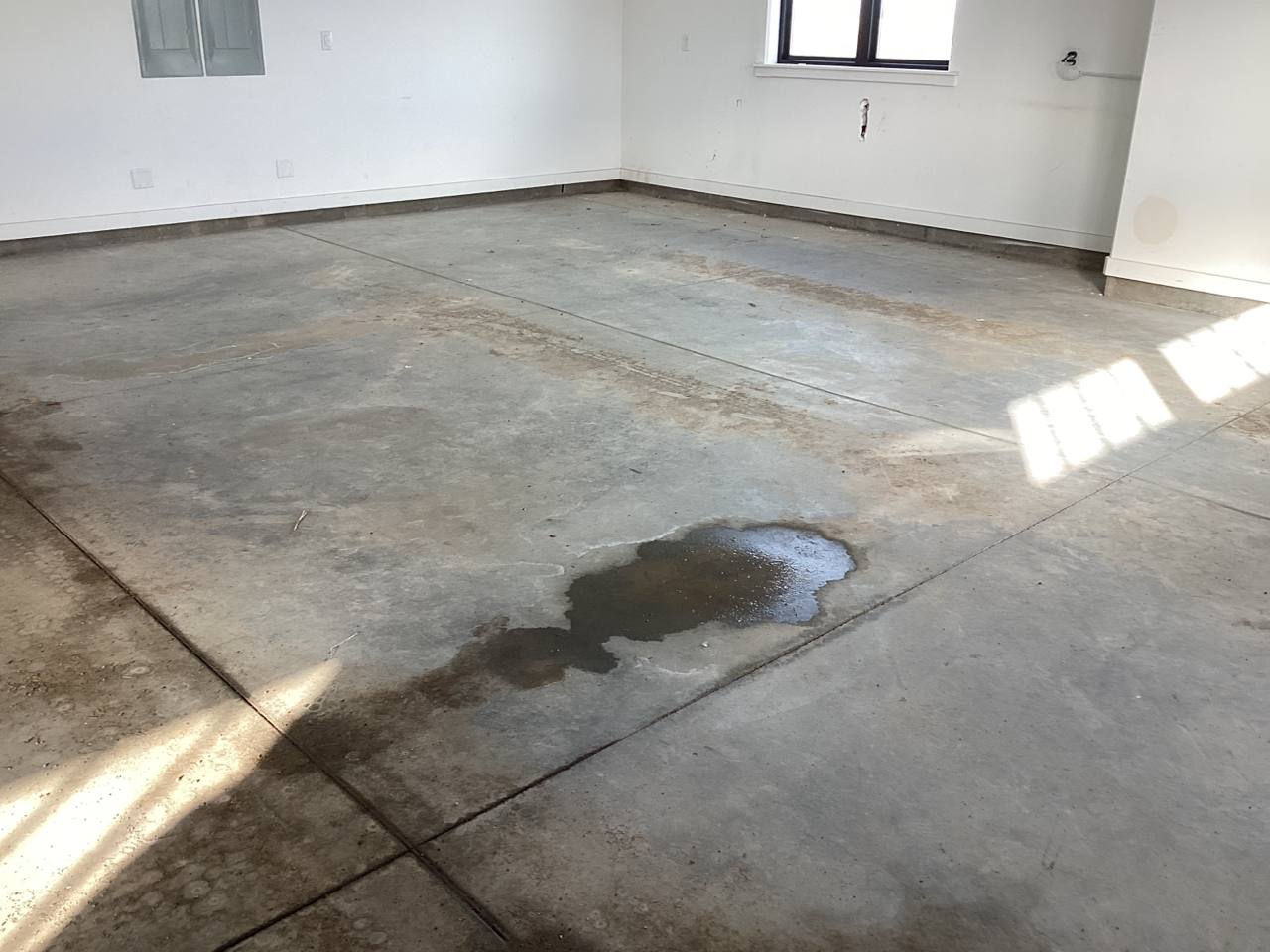 leaking concrete floor