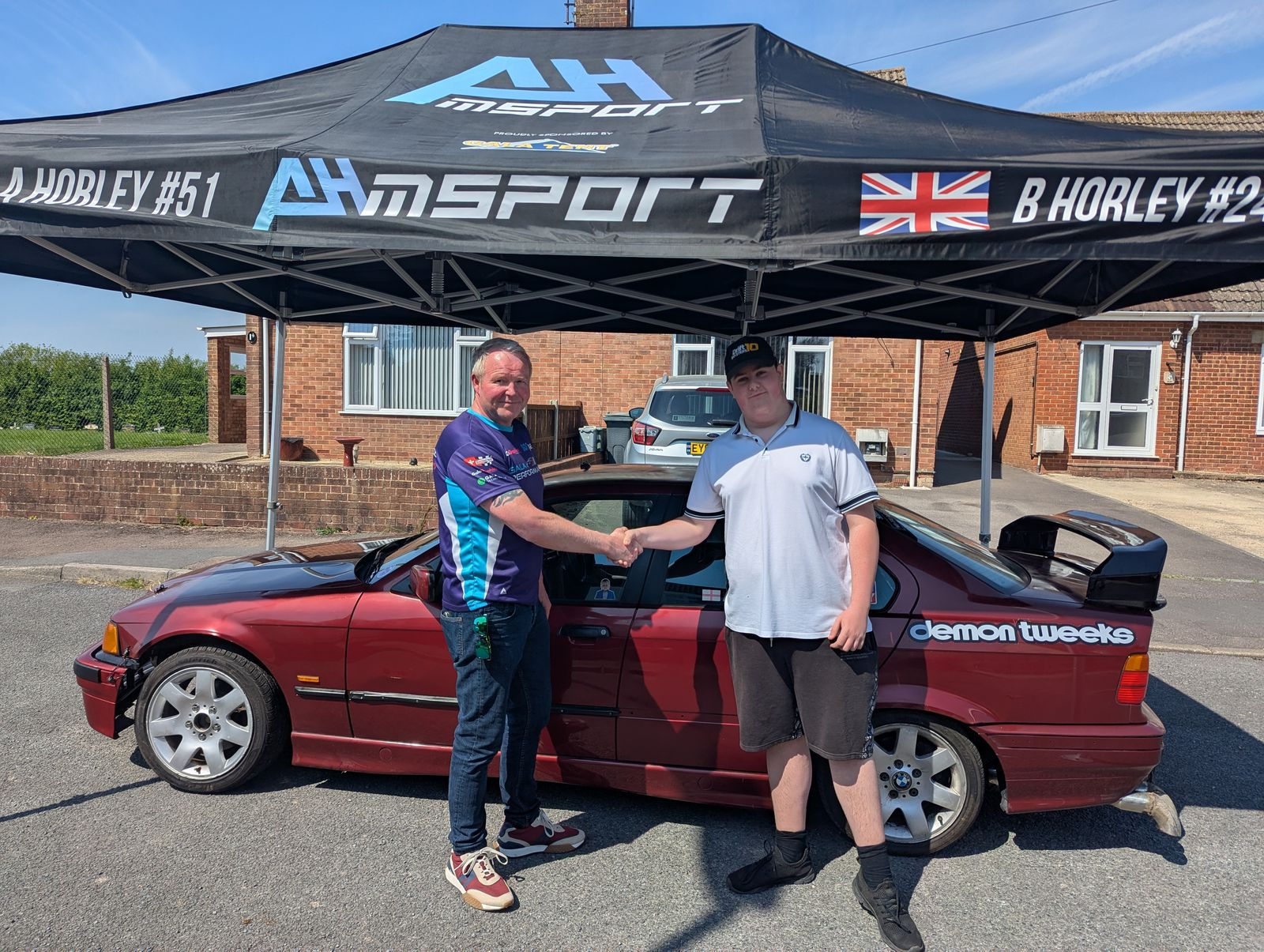 Gala Tent gifting a gazebo to Alex Horley
