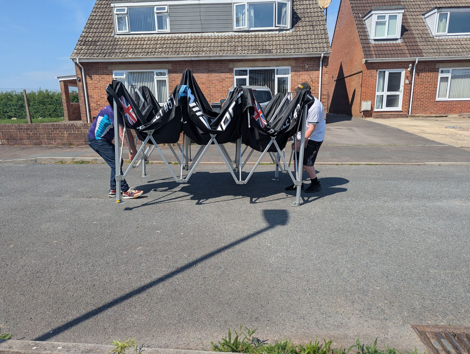 Assembling Alex's new gazebo