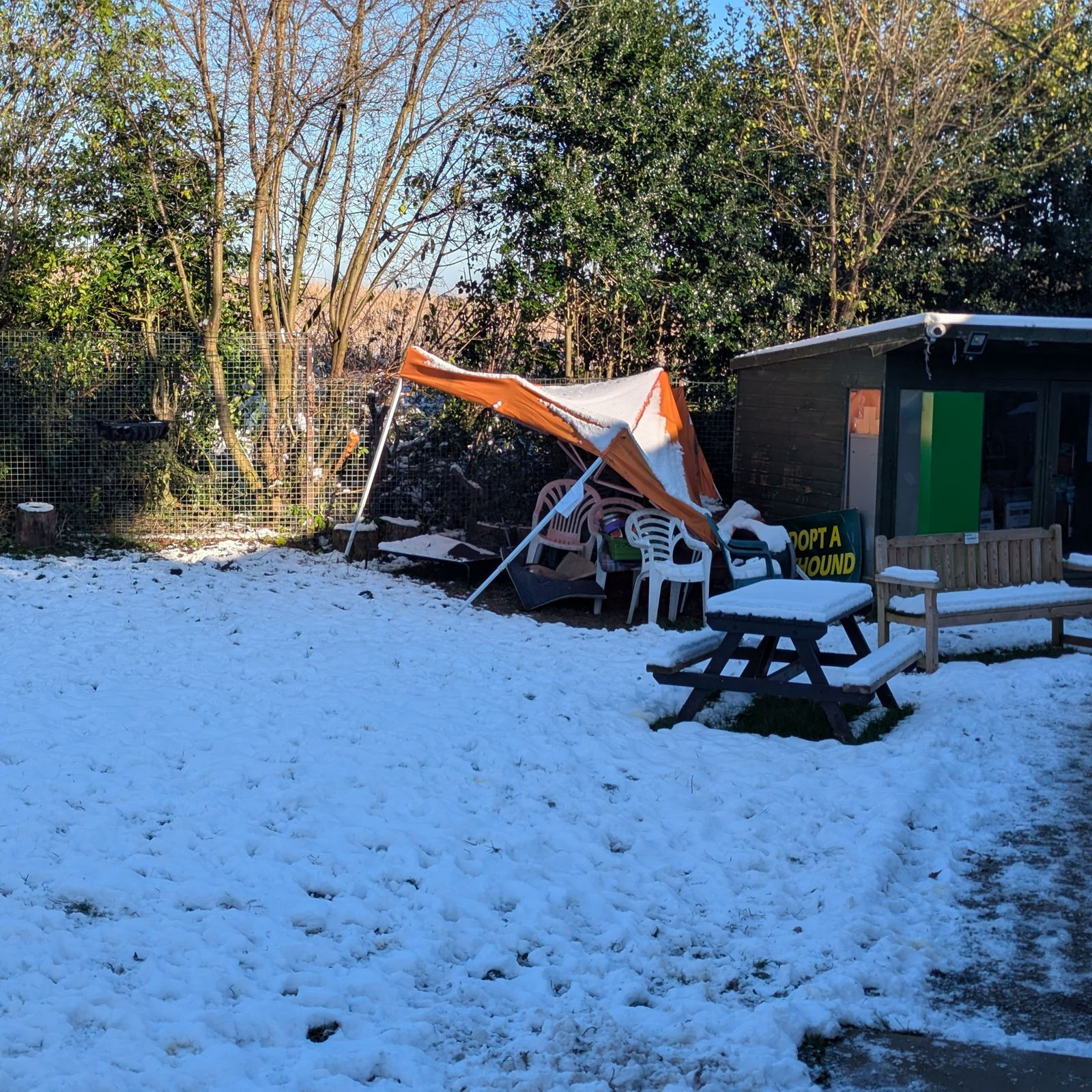 broken old gazebo