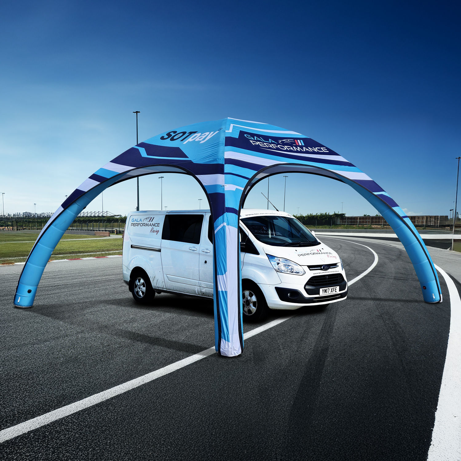 printed inflatable tent