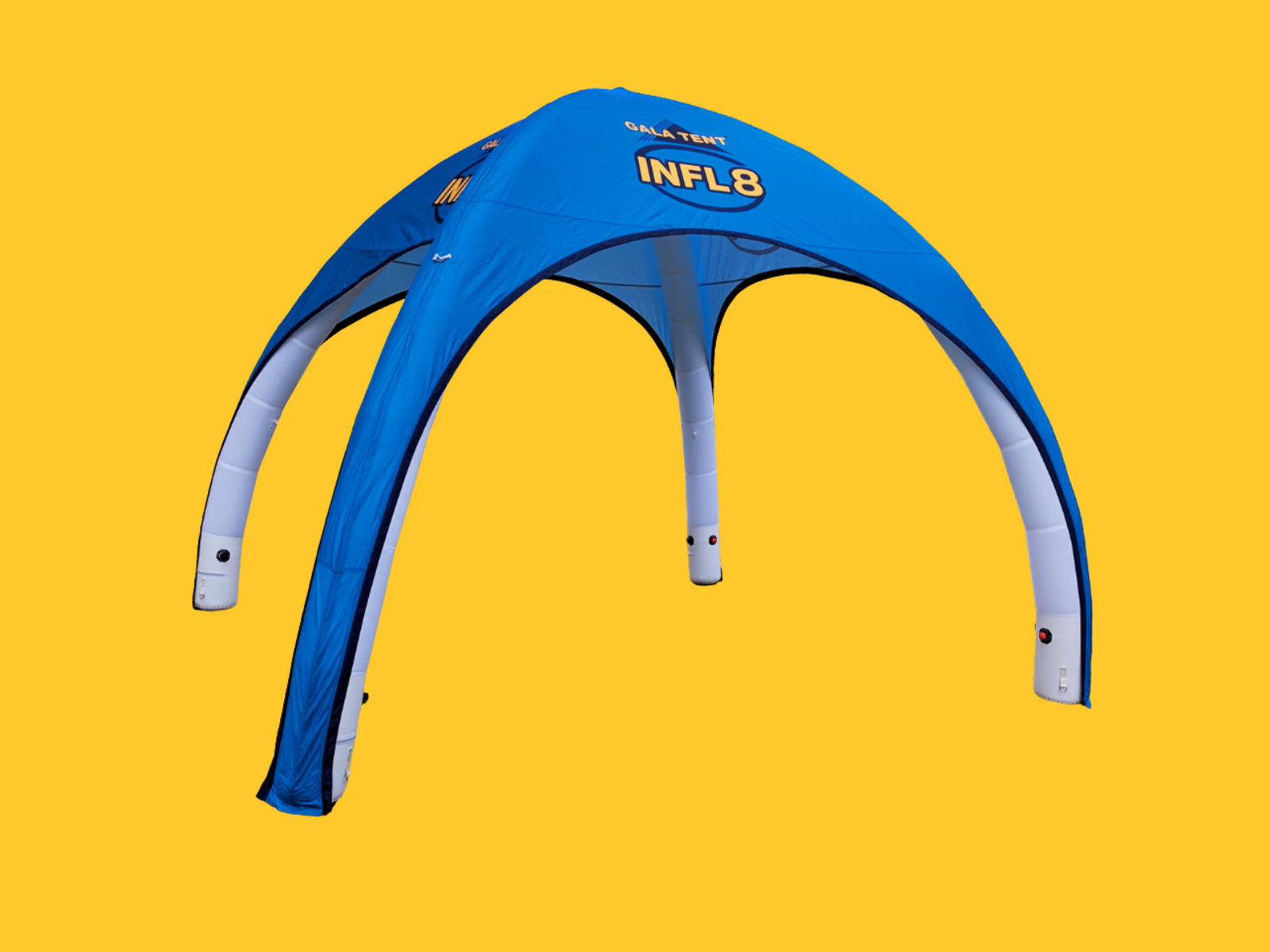 INFL8 branded inflatable tent