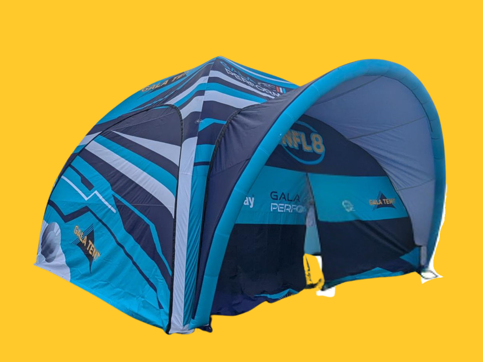 Blue inflatable dome