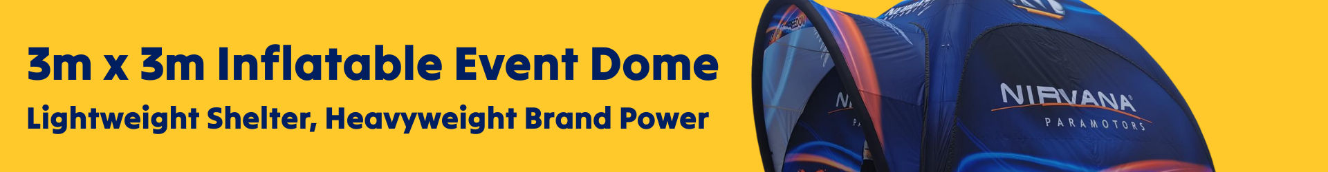 Inflatable domes banner