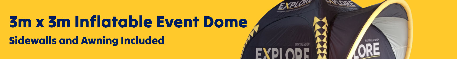 3m x 3m inflatable dome banner