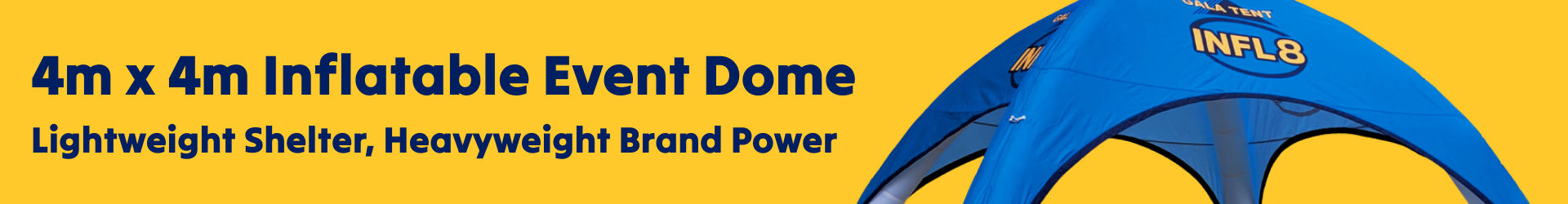Inflatable domes banner 