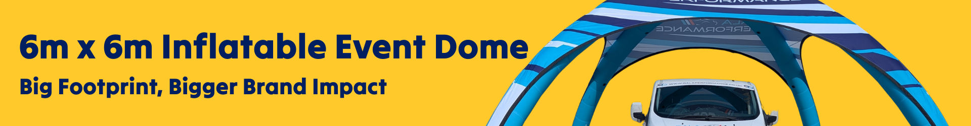 6m x 6m inflatable dome banner