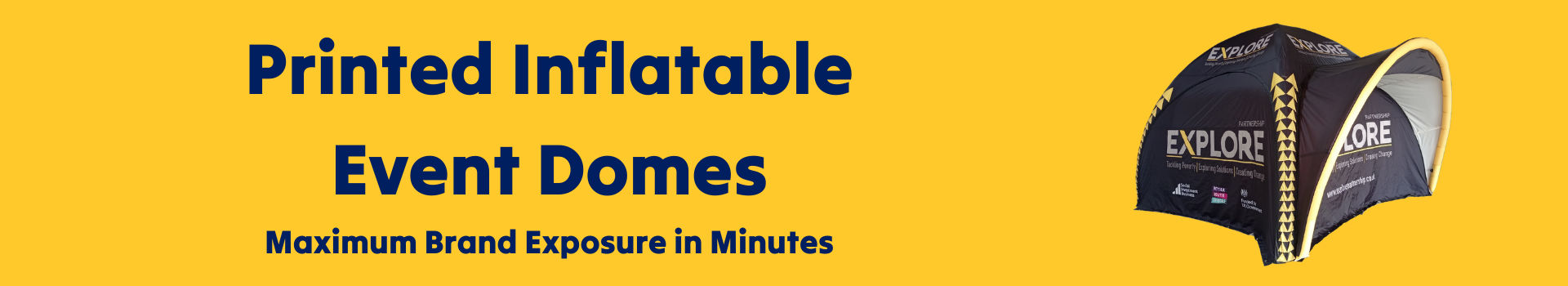 Inflatable domes banner