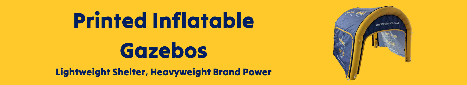 inflatable gazebo banner in yellow