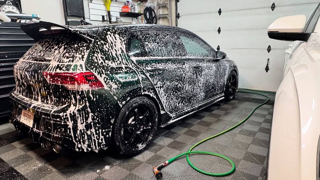 VW Golf being cleaned on swisstrax