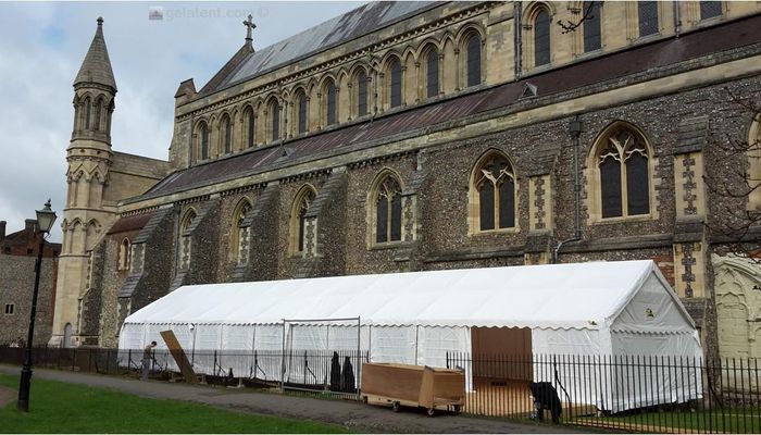A Year of Services Under a Church Marquee image