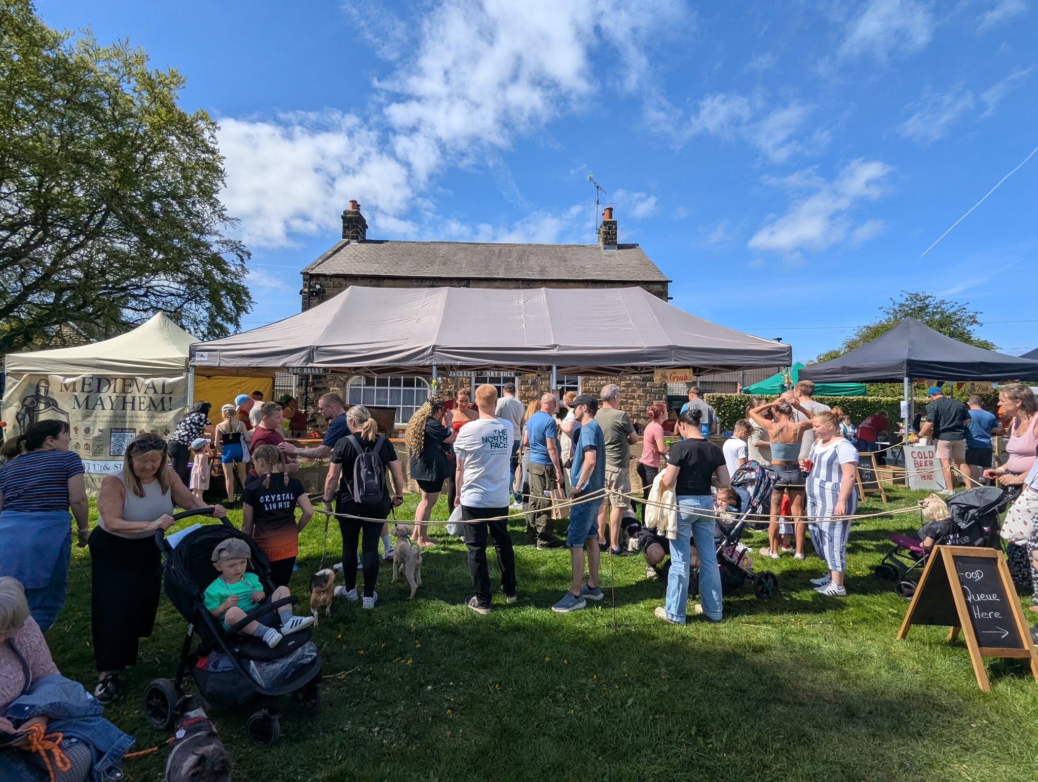 huge gazebo used as a catering tent at local fair
