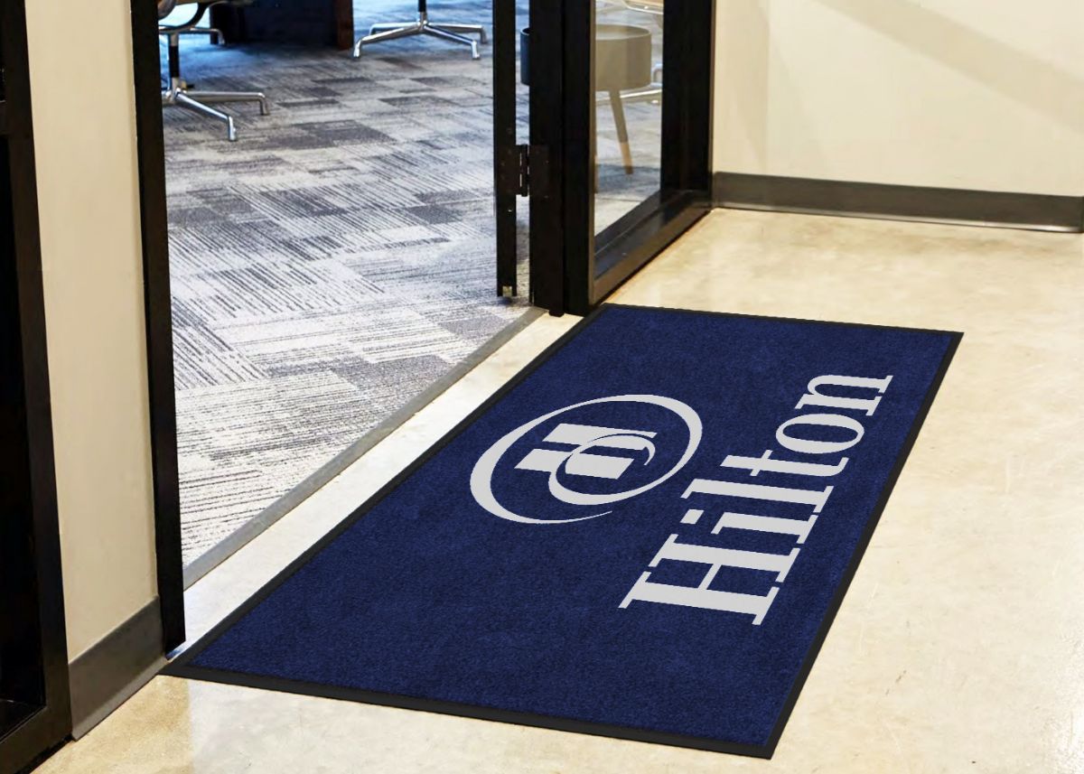 branded logo mat