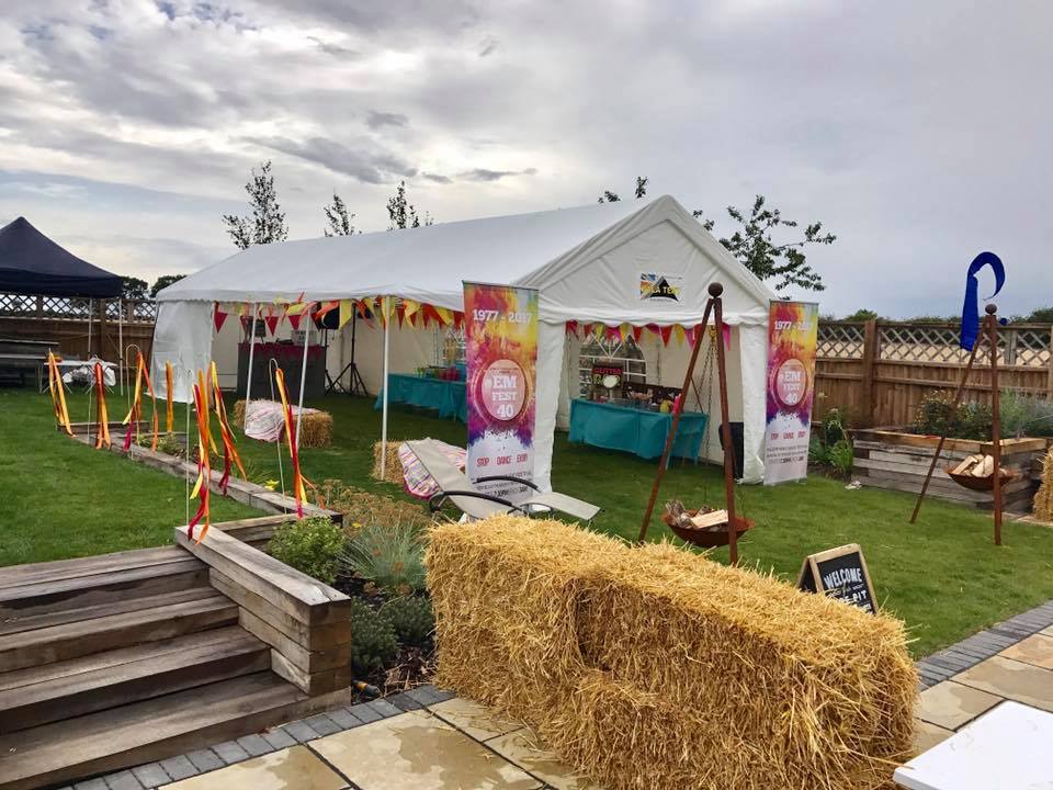 Decorated Garden Marquee