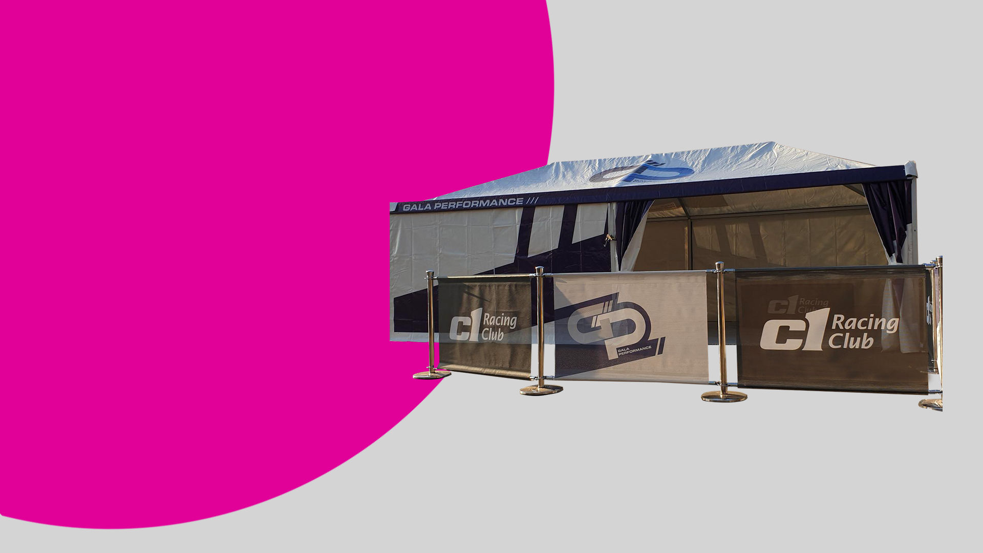 branded motorsport marquee