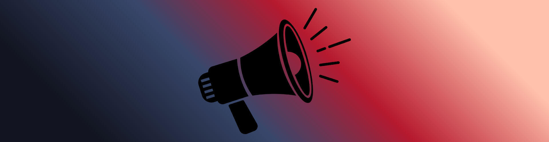 Megaphone vector on gradient background