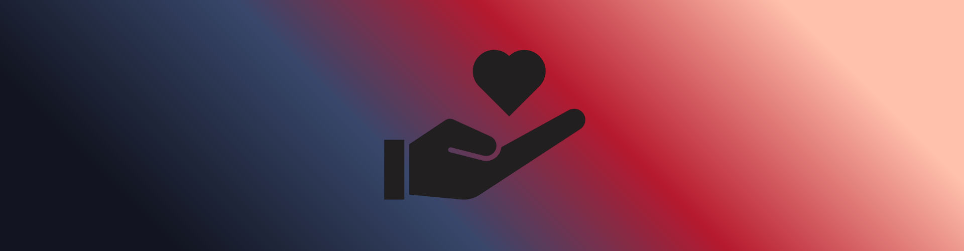 Hand offers a heart, vector image