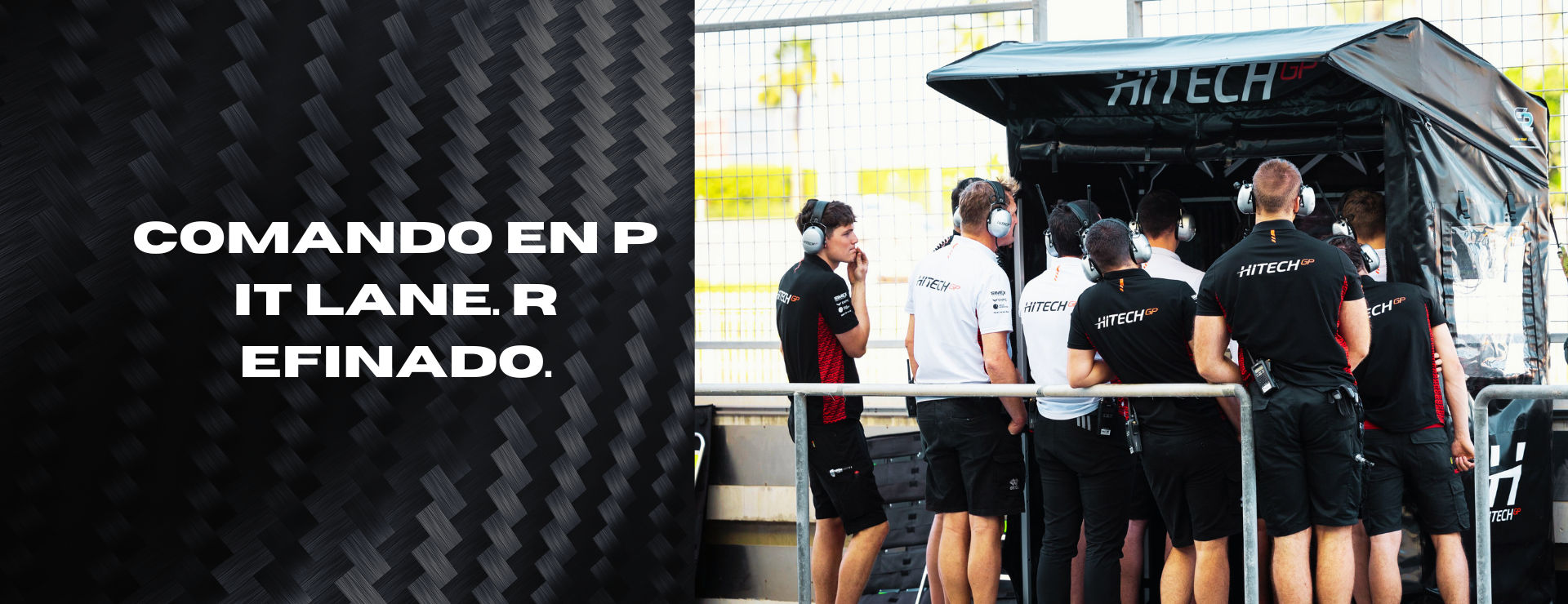 pit lane perch and shelter with race team