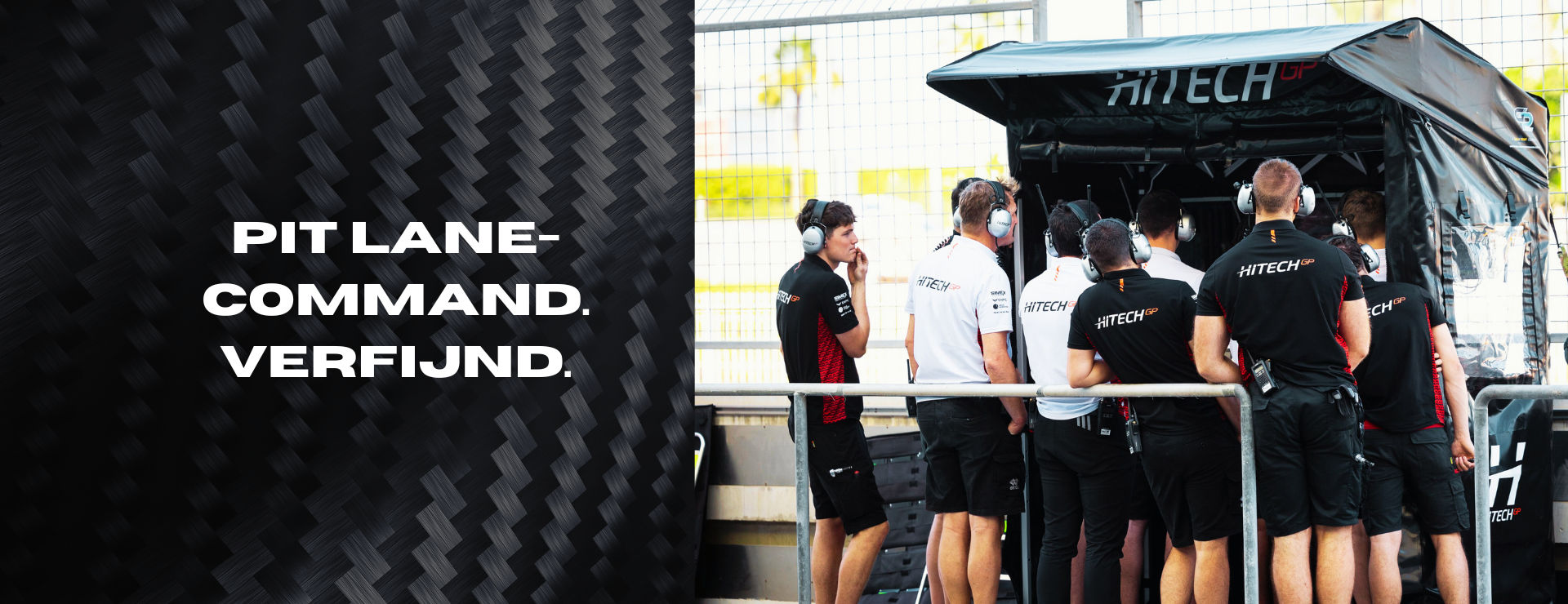 pit lane perch and shelter with race team